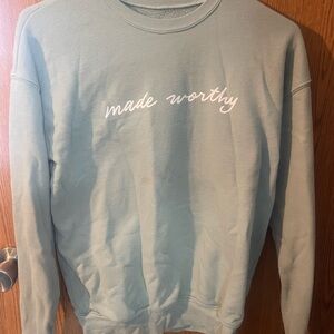 Elevated Faith Small light sage green fitted Crew Neck